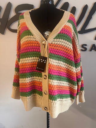 Sherbert Striped Cardigan - The Vault by Sacha