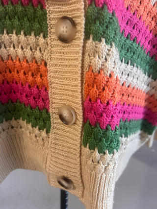 Sherbert Striped Cardigan - The Vault by Sacha