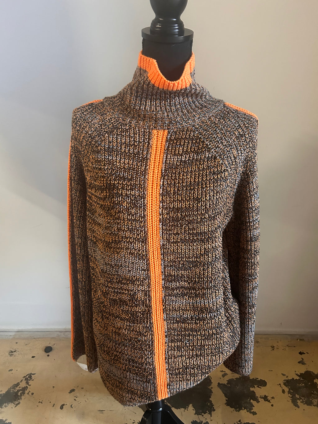 Grey/Orange Sweater - The Vault by Sacha