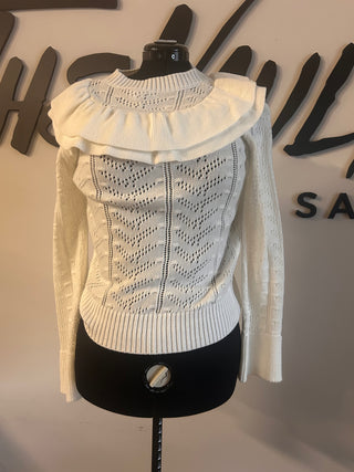 Cream Ruffle Sweater - The Vault by Sacha