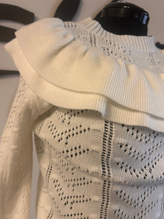 Cream Ruffle Sweater - The Vault by Sacha