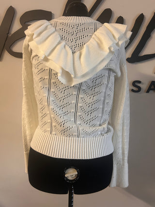 Cream Ruffle Sweater - The Vault by Sacha