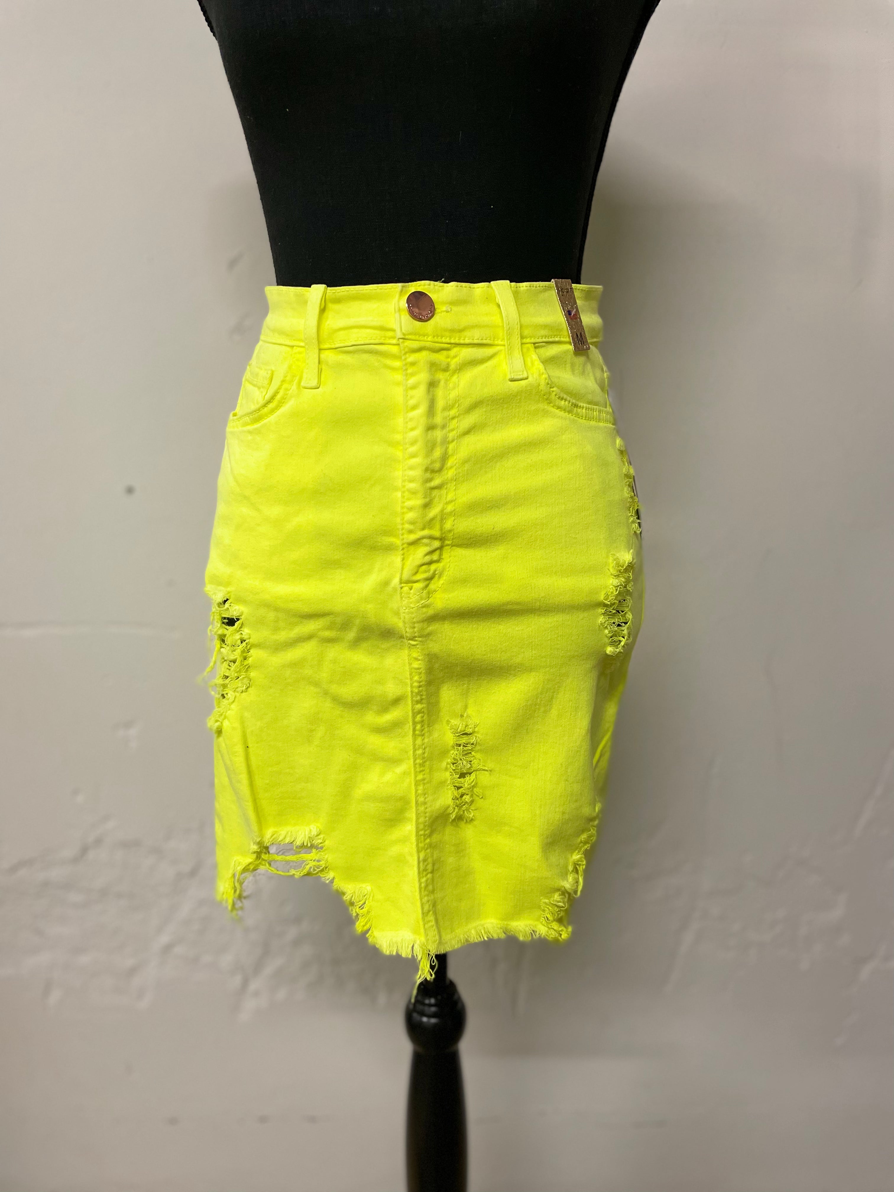 Neon Denim Skirt | FINAL SALE