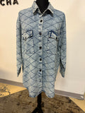 Blue Quilted Denim Button Up | FINAL SALE - The Vault by Sacha