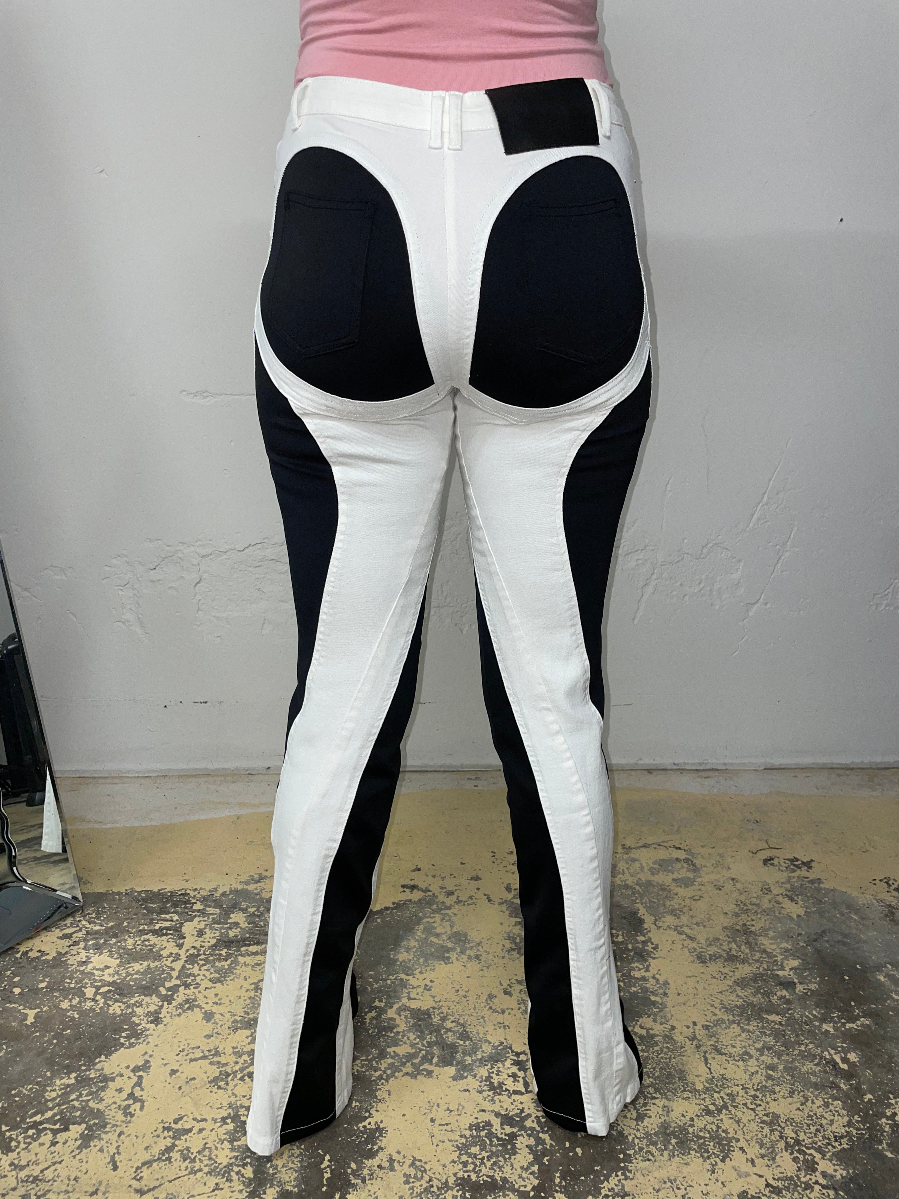 Black & White Contrast Jeans Size Small