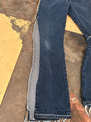 Custom Denim Drawstring Split Leg Jeans II Size 32 (6/8) - The Vault by Sacha