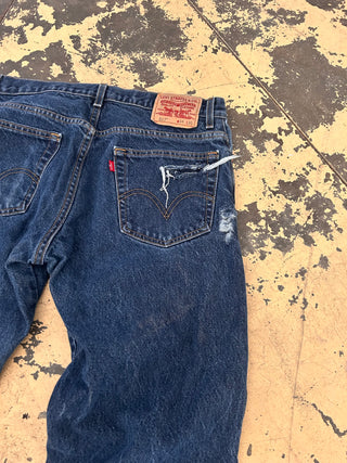 Custom Denim Drawstring Split Leg Jeans II Size 32 (6/8) - The Vault by Sacha