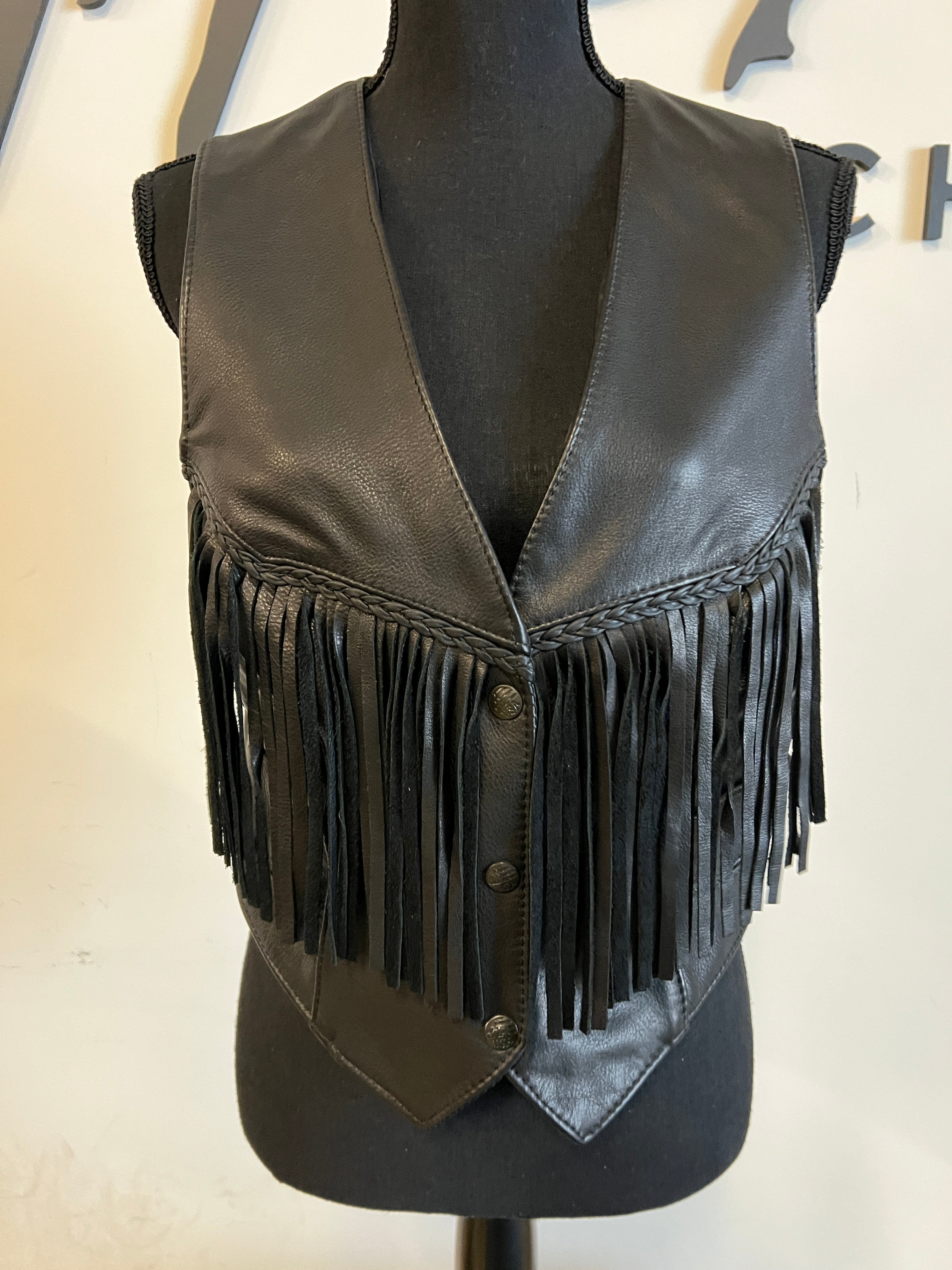 Fringe Leather Vest - The Vault by Sacha