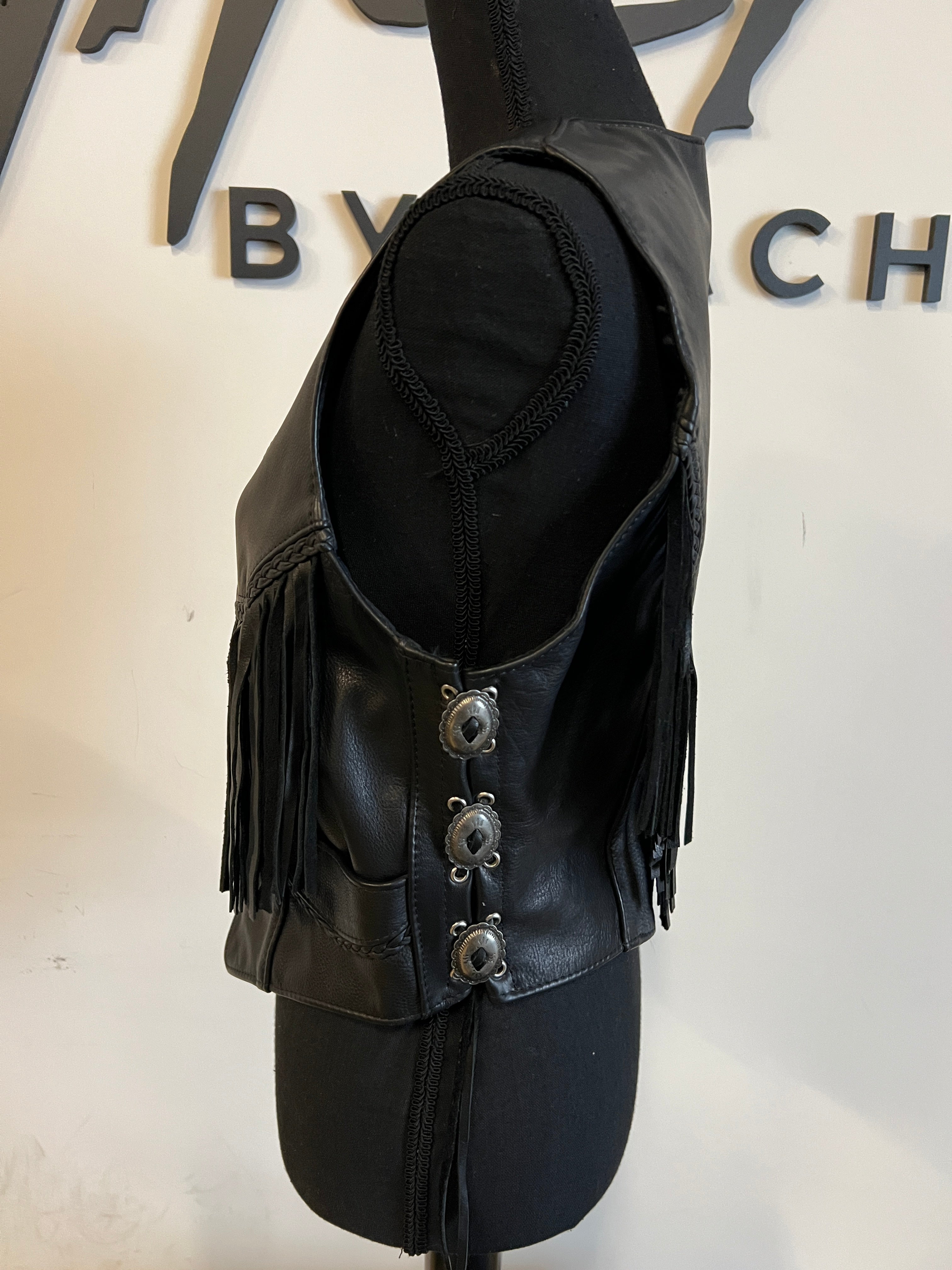 Fringe Leather Vest - The Vault by Sacha