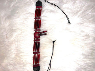 Buffalo Bone Choker Leather Beaded Stone Tribal Native American Necklace - The Vault by Sacha
