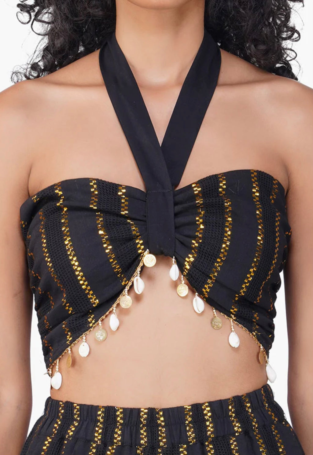 Black & Gold Embellished (TOP ONLY) - The Vault by Sacha
