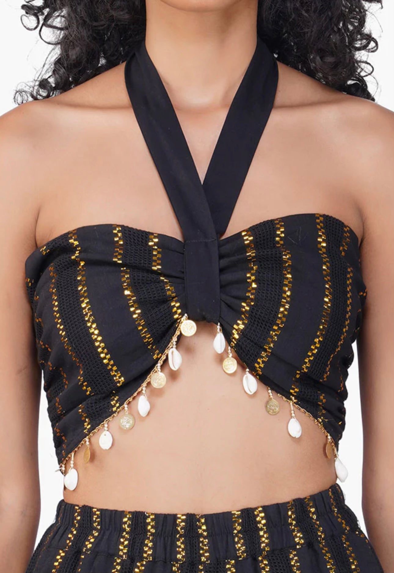 Black & Gold Embellished (TOP ONLY) - The Vault by Sacha