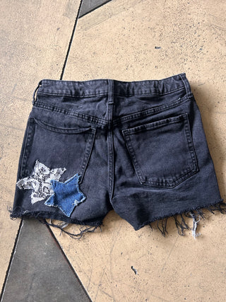 Custom Denim Lace & Stars Shorts | Size 29 Stretch 8/9 - The Vault by Sacha