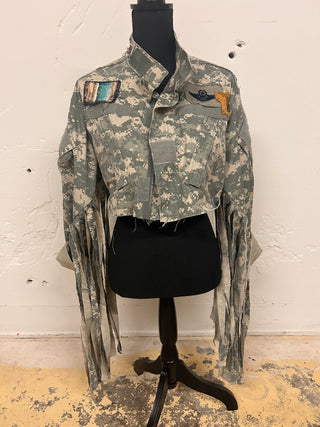 Custom Camo Fringe Jacket - The Vault by Sacha