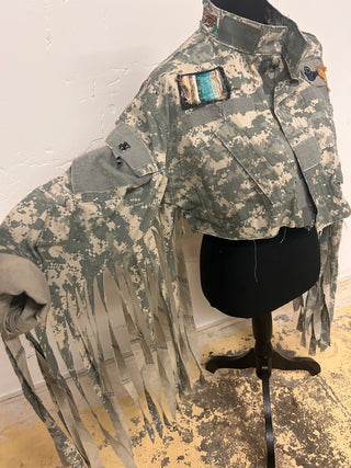 Custom Camo Fringe Jacket - The Vault by Sacha