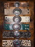 The Concho Collection - Genuine Leather Cuff Bracelet - The Vault by Sacha