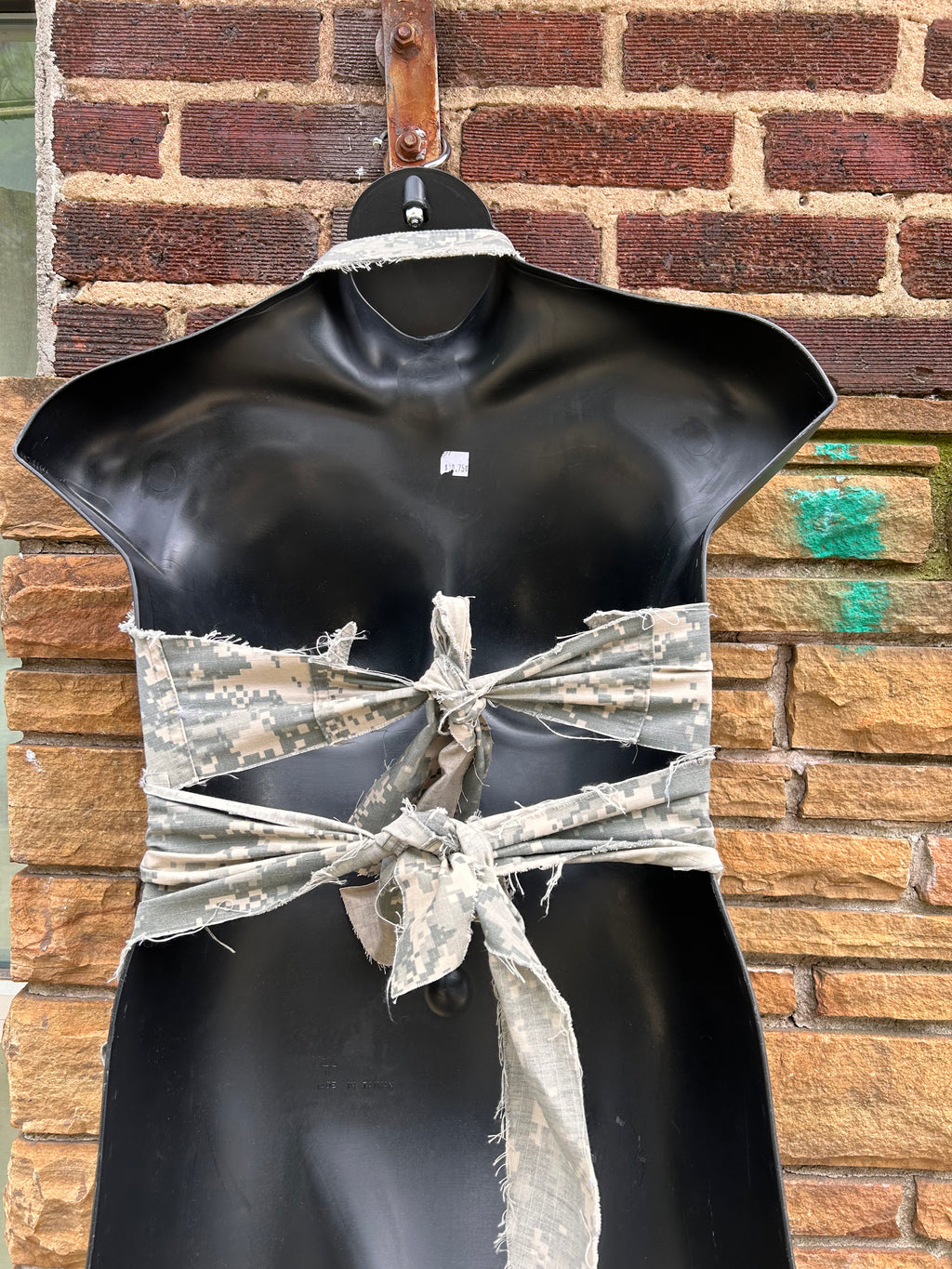 Custom Army Fatigue Halter | Size S | Belt OS (Can Be Worn Many Ways) - The Vault by Sacha