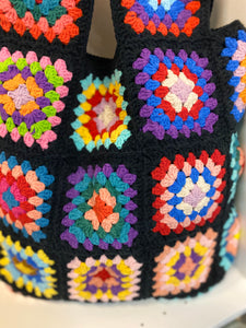 Rainbow Crochet Shopping Bag