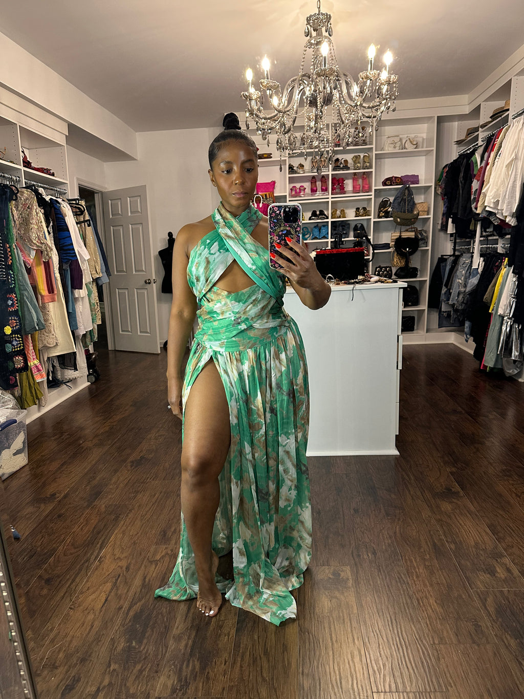 Criss Cross Maxi Dress w/ Split - The Vault by Sacha