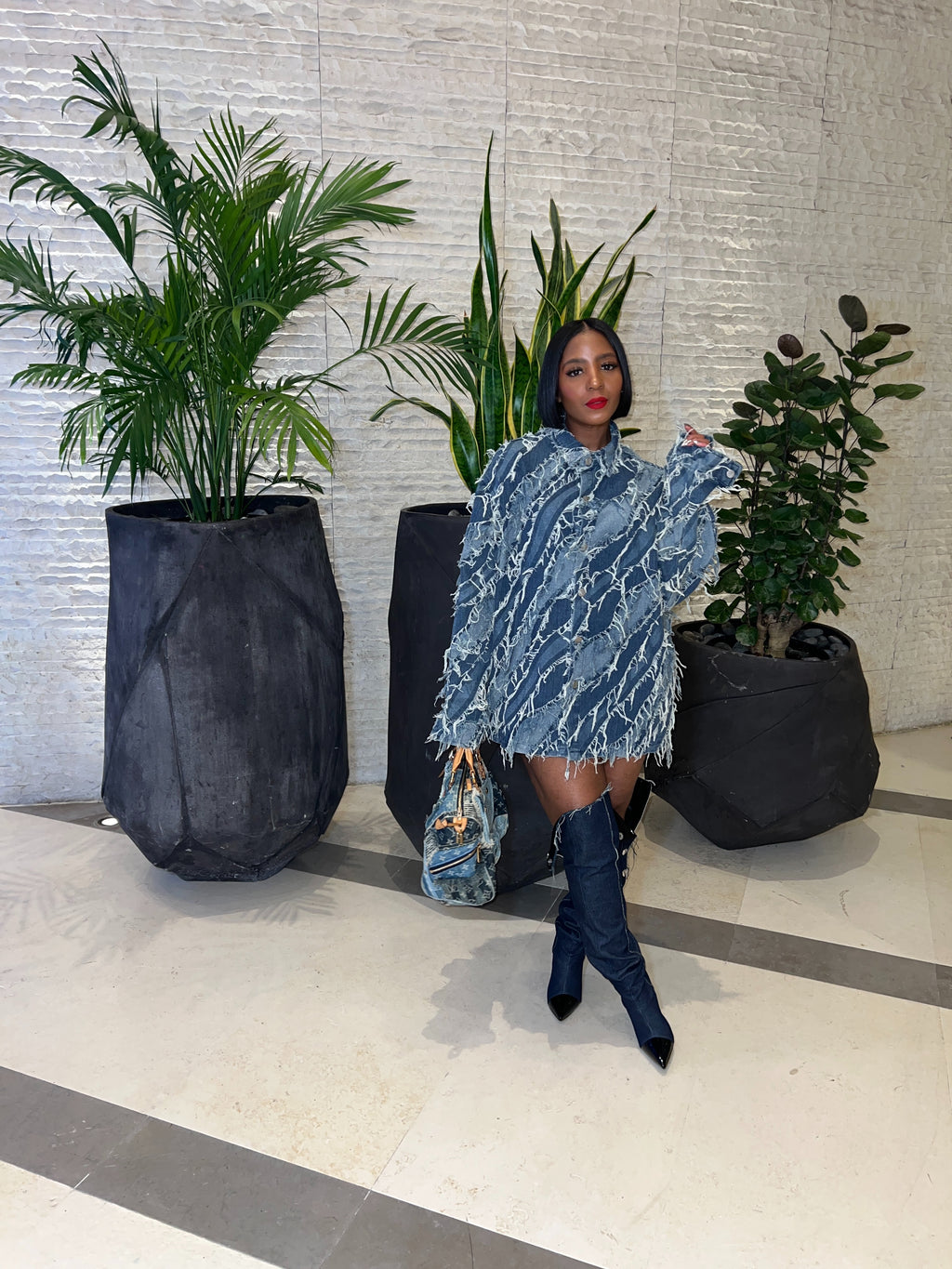 Distressed Denim Shirt - The Vault by Sacha