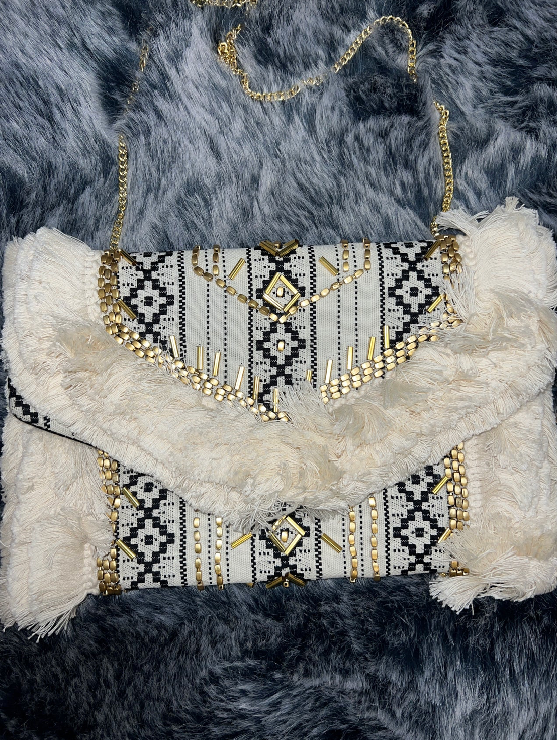 Gold|Black Aztec Clutch - The Vault by Sacha