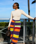 Colorful Striped Pencil Skirt - The Vault by Sacha