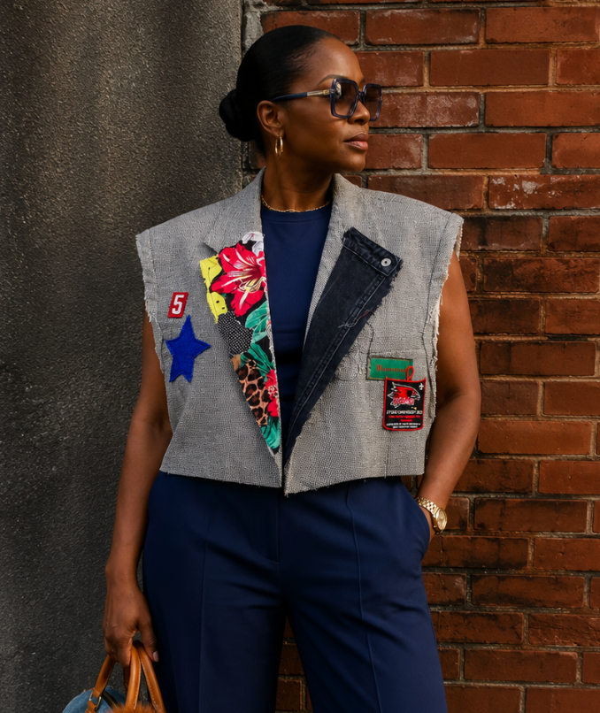 Custom Vintage Stem Uni 2022 Crop Blazer