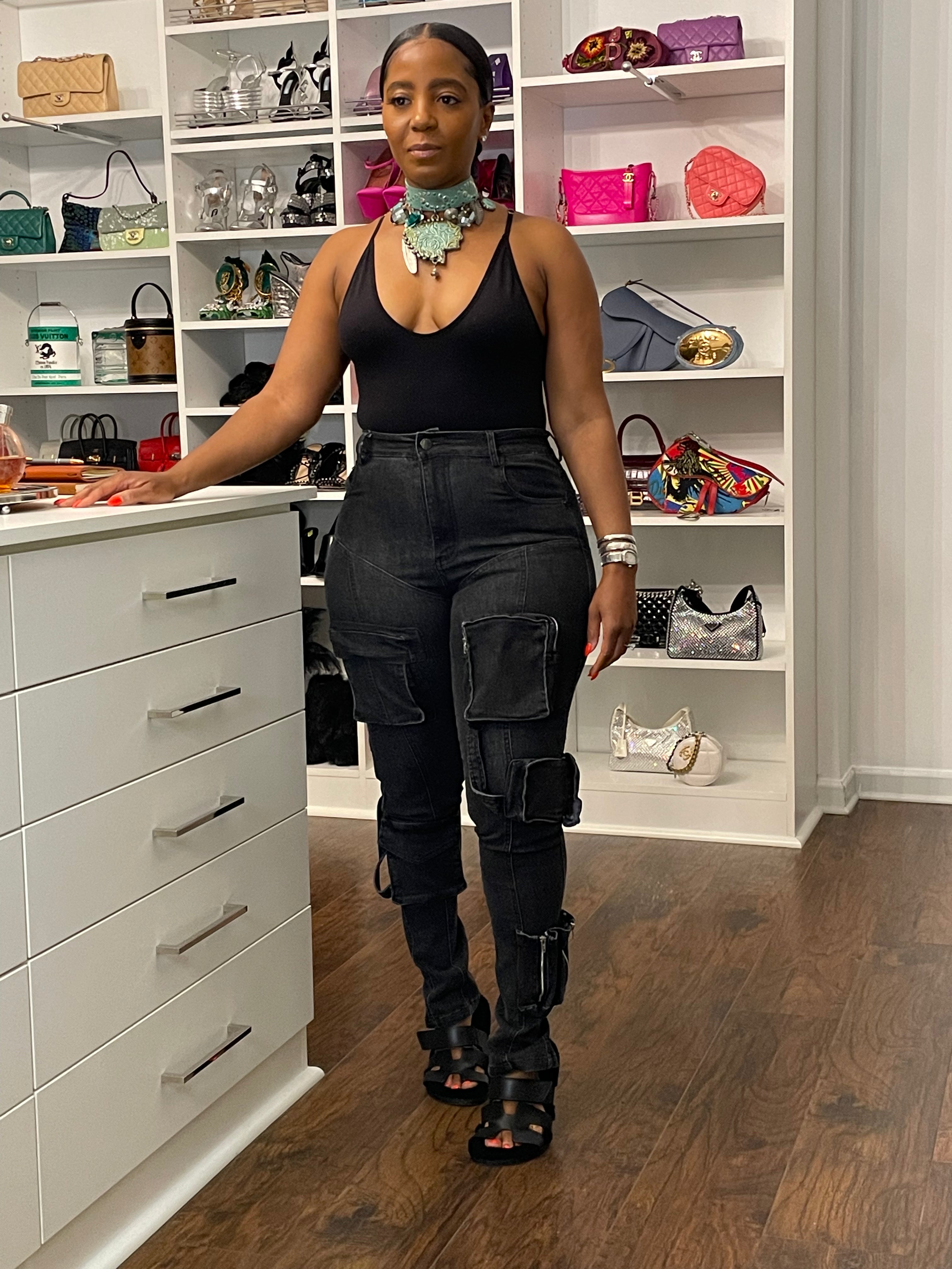 Cargo Pocket Skinny Jeans - The Vault by Sacha