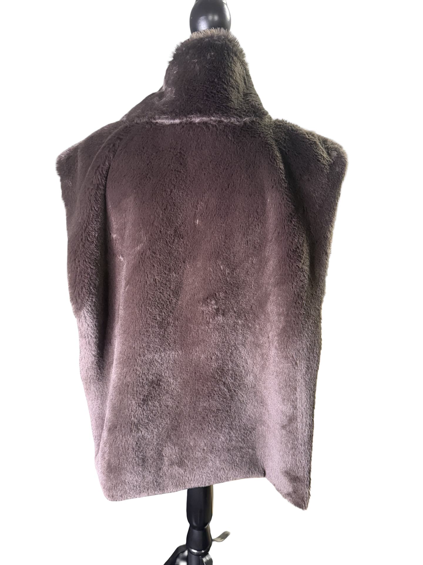 Charcoal Faux Fur Vest - The Vault by Sacha