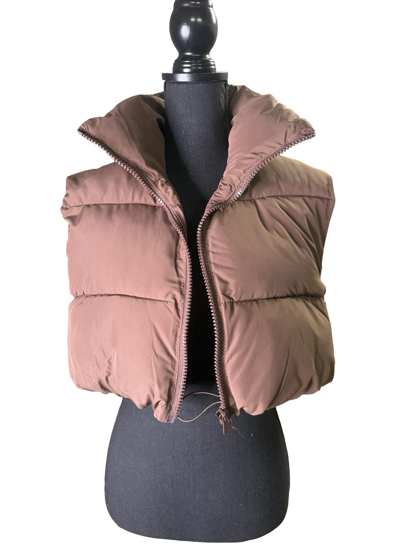 Chocolate Brown Puffer Vest - The Vault by Sacha