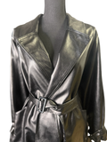 Black Leather Belted Trench - The Vault by Sacha