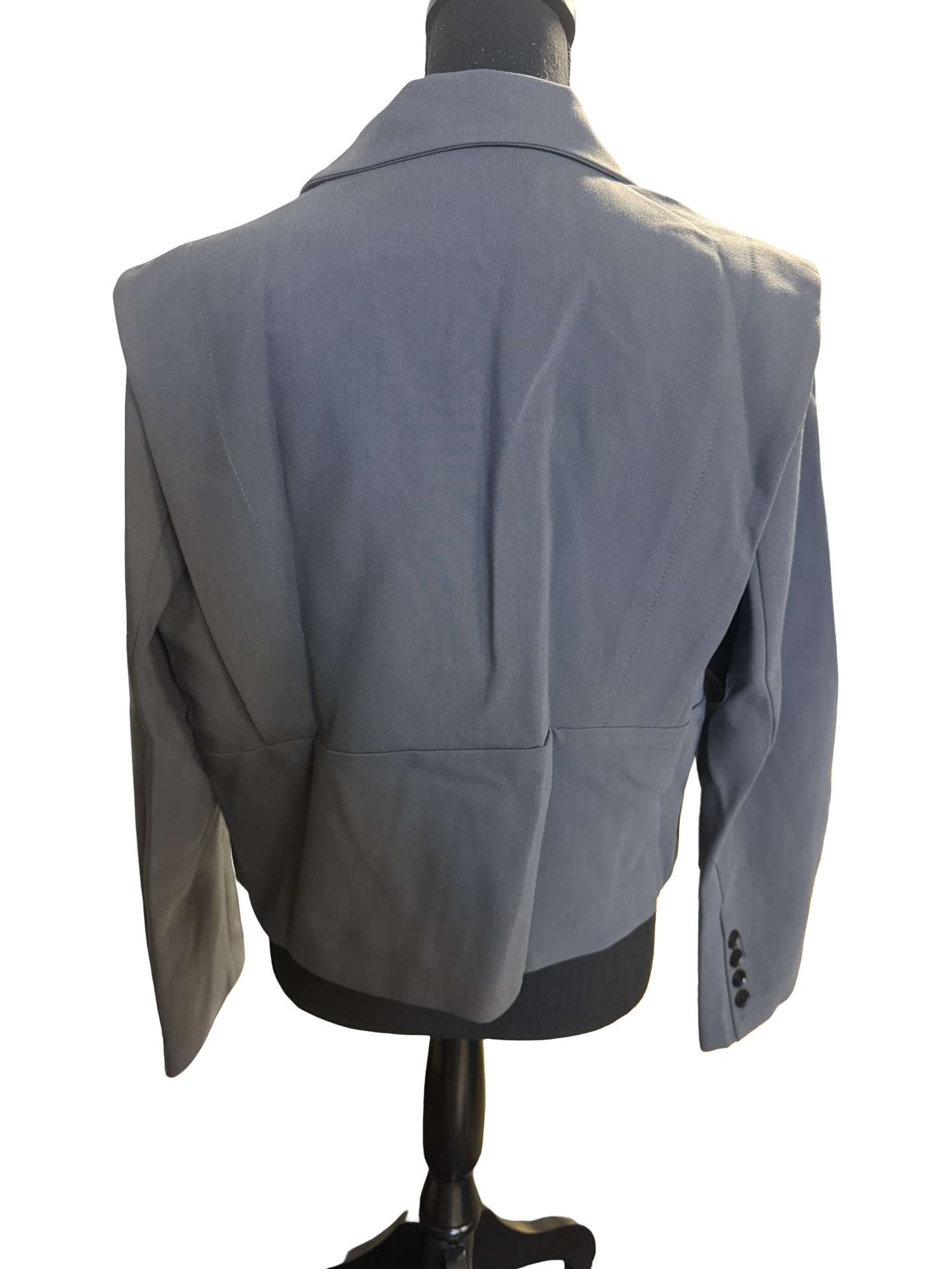 Gray Cropped Double Breasted Blazer - The Vault by Sacha