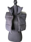 Cropped Black Puffer Vest - The Vault by Sacha