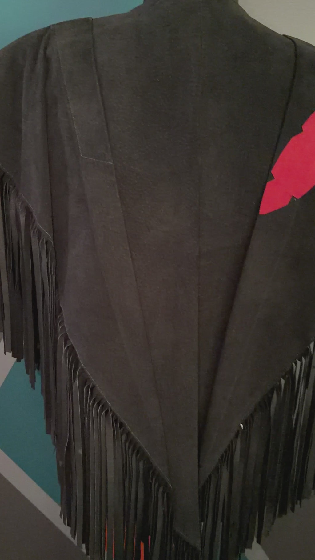 War Paint Genuine Leather Vintage Fringe Poncho