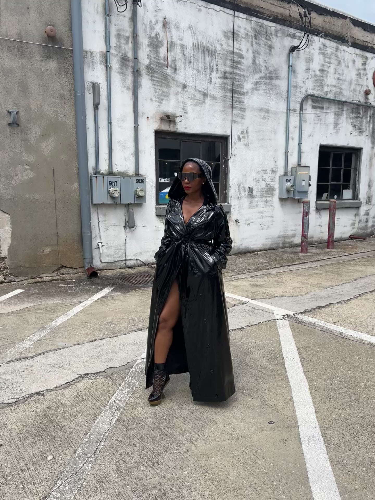Patent leather Raincoat / Trench coat