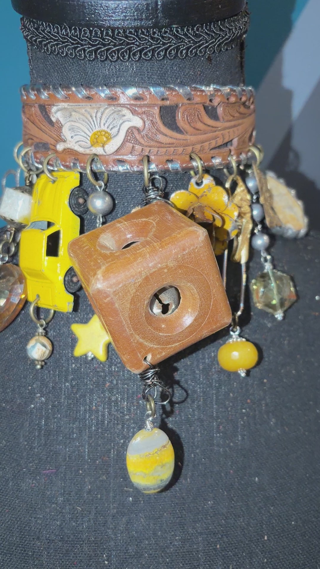 Sunny Side Up Handmade Leather Choker