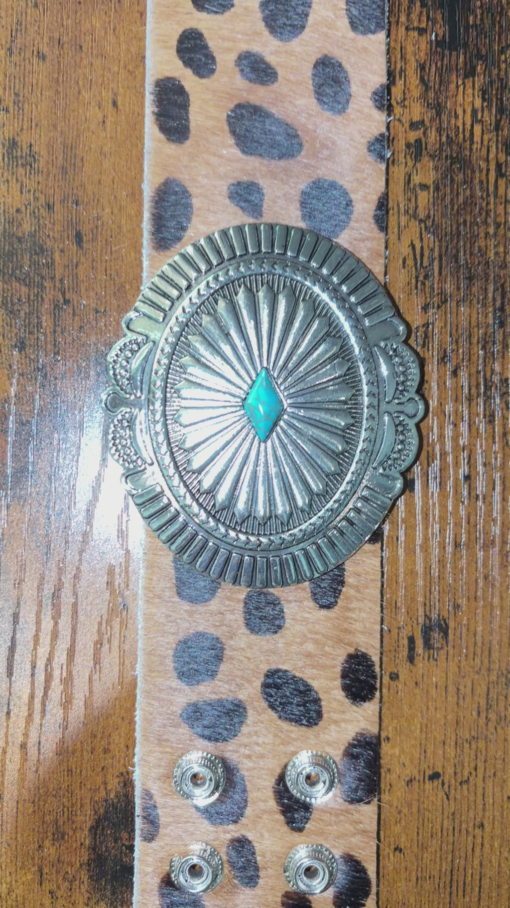 The Concho Collection - Genuine Leather Cuff Bracelet