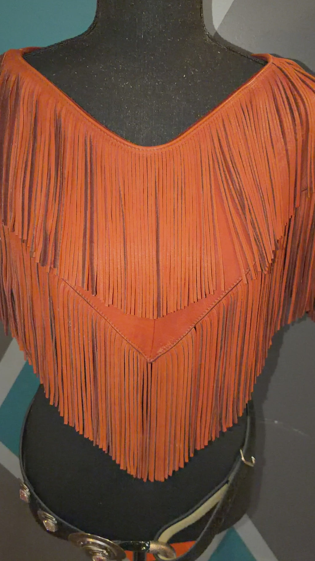 Leather Fringe cape