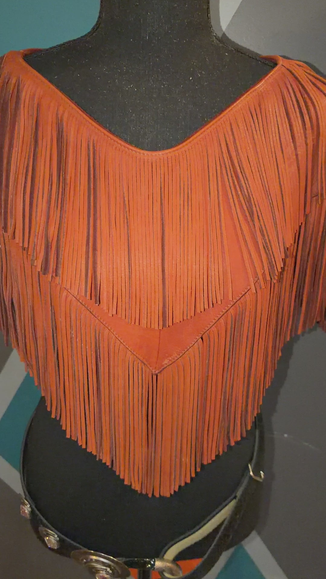 Leather Fringe cape