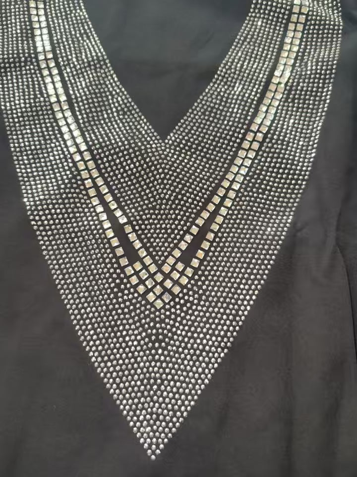 Studded Crystal Dress w/Pockets