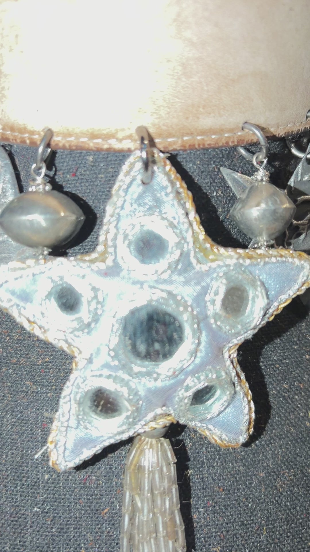 Shooting Star Handmade Leather Choker