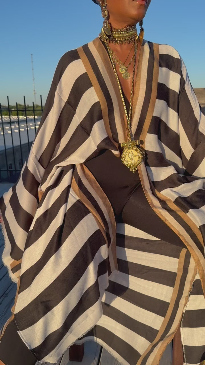 Monaco Stripe Kimono 6/10