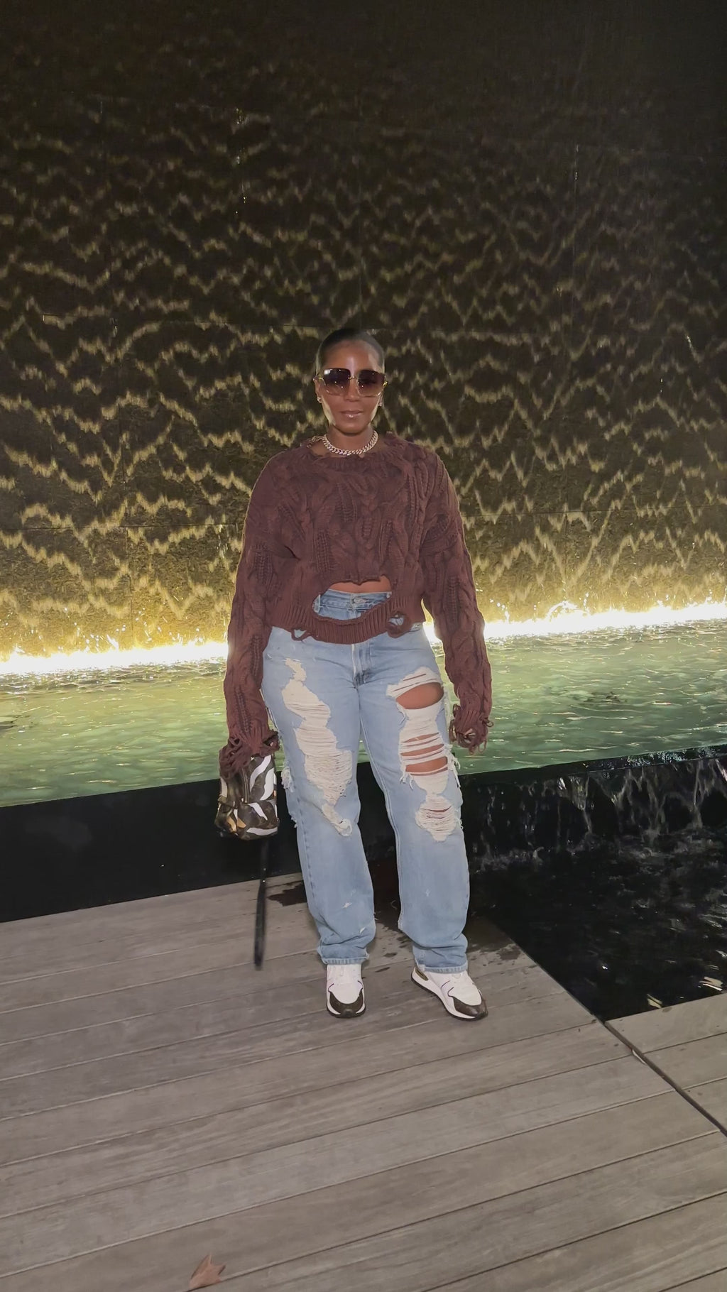 2 Blessed To Be Distressed Sweater