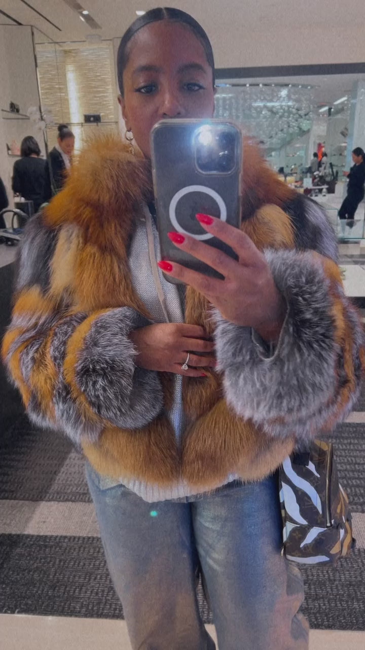 Diamonds for Breakfast Fox Fur Coat
