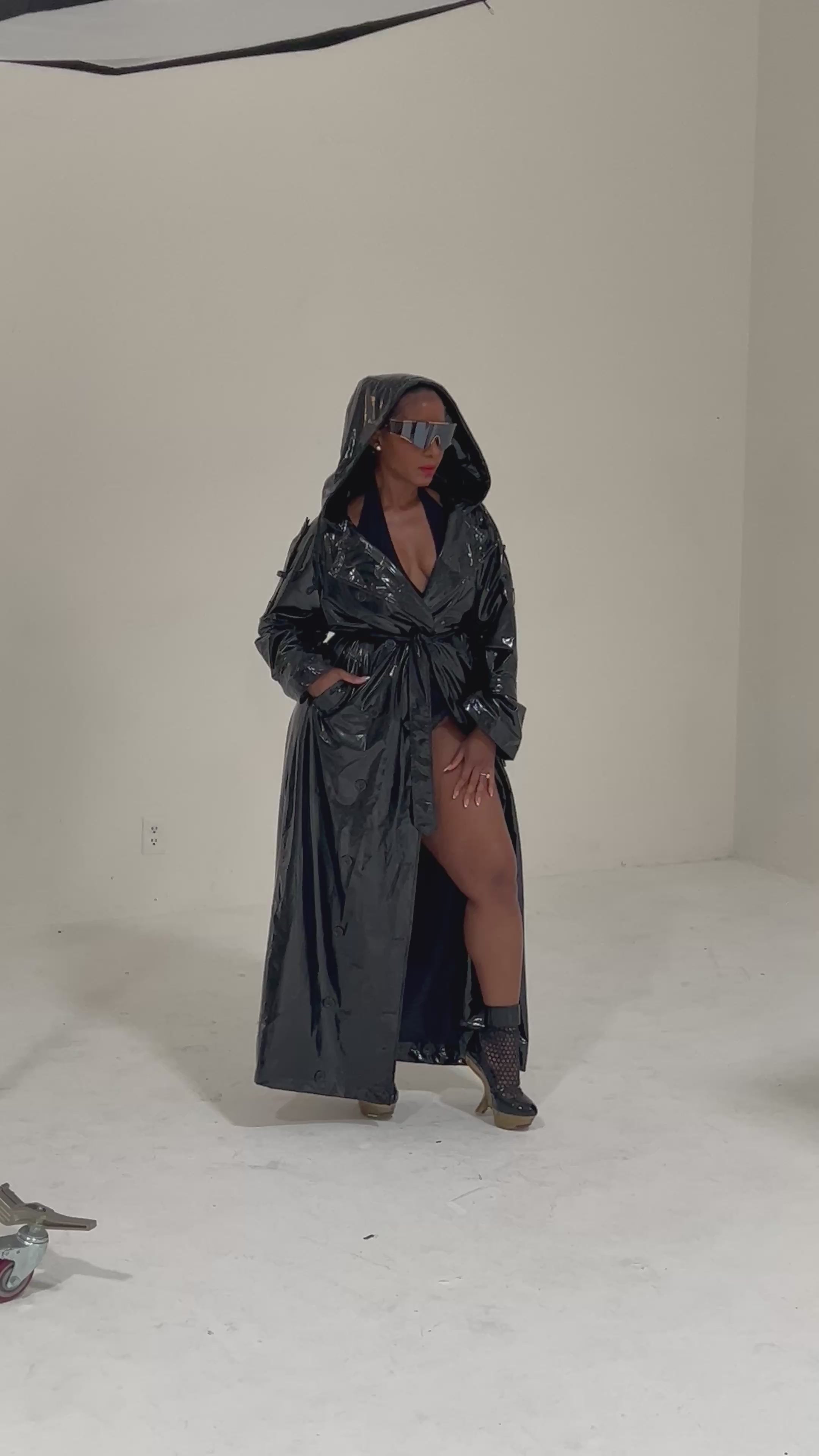 Patent leather Raincoat / Trench coat