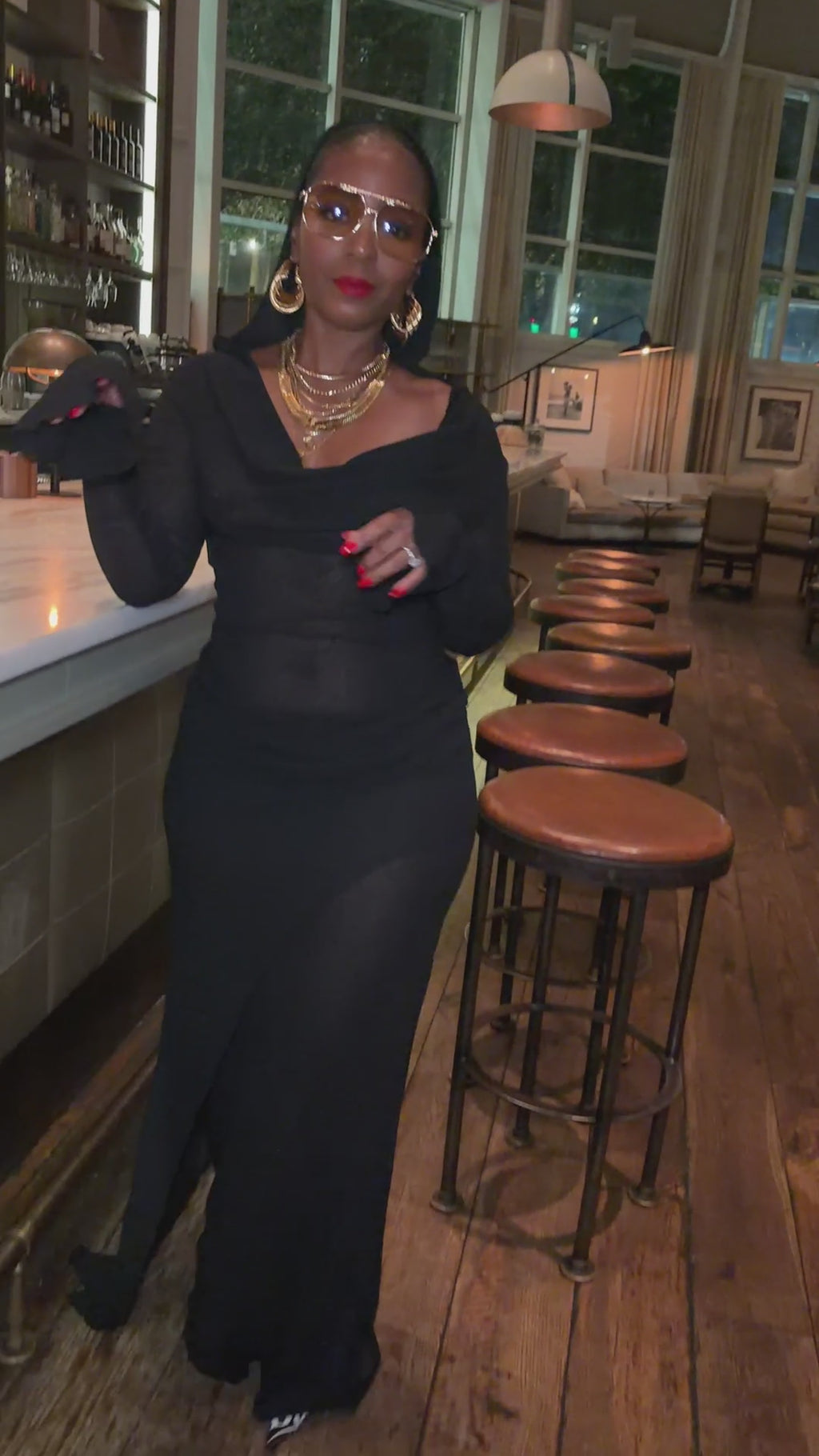 From the Shadows Hooded Drape Dress