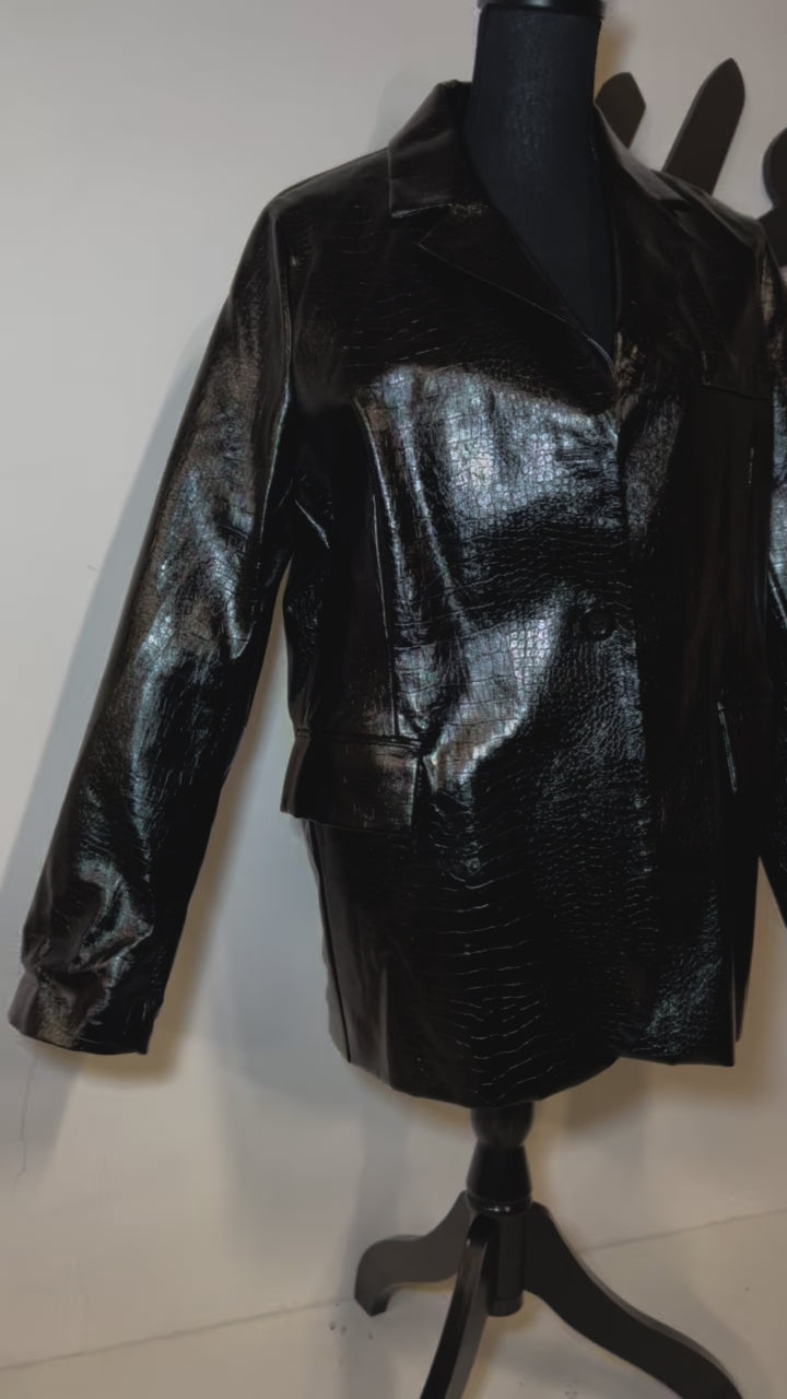 Crocodile Print Blazer