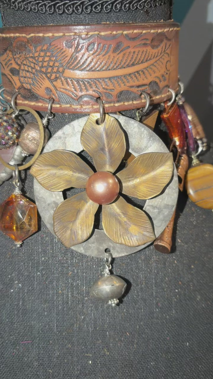 Pistols & Petals Handmade Leather Choker