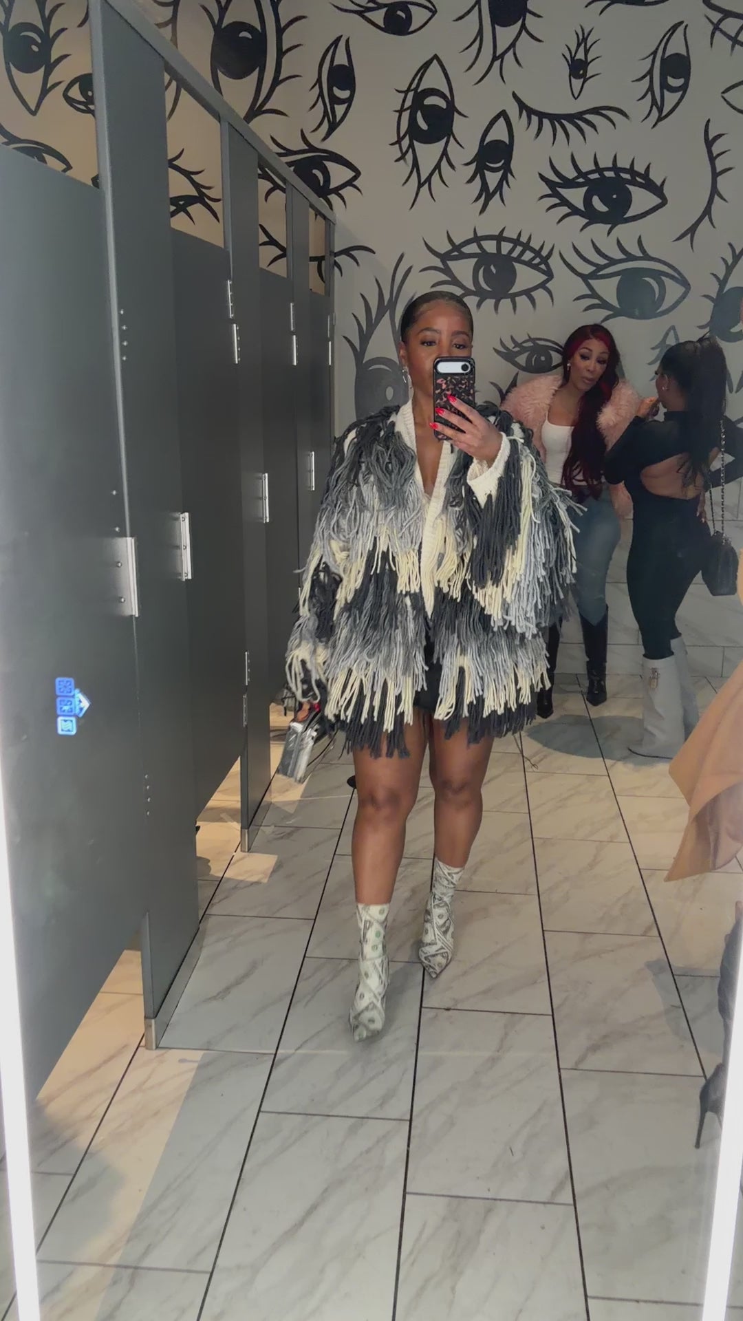 Shake it Baby Fringe Sweater Coat (GREY)