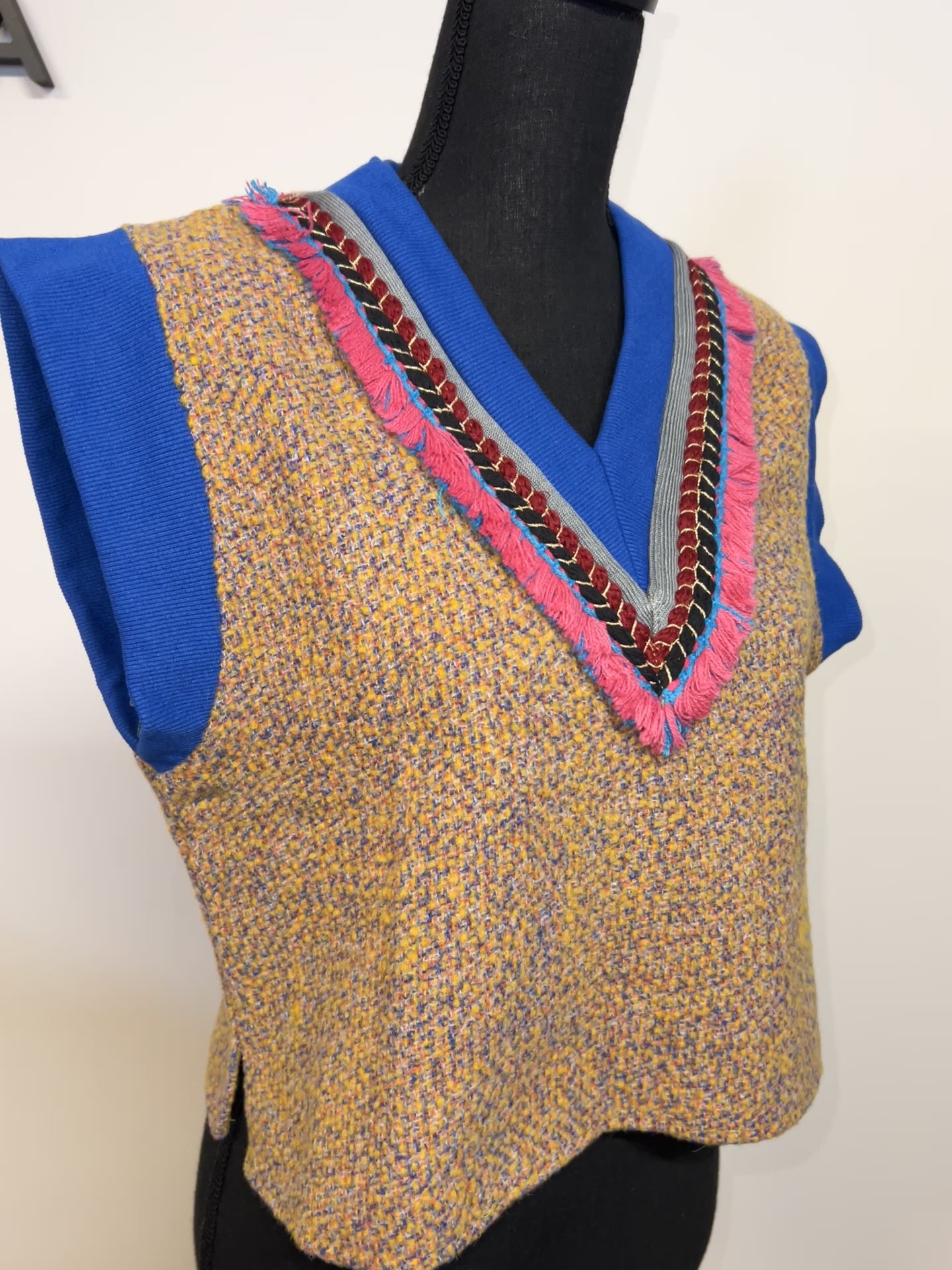 Tweed Woven Vest